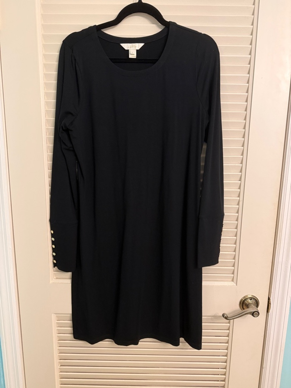 Lilly Pulitzer Ellis Black Noir UPF 50+ Dress Size Large - Picture 2 of 5